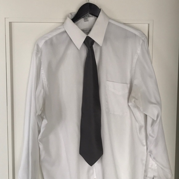 Like New! 100% Silk Tie George Machado - Dark Gray - Picture 1 of 6